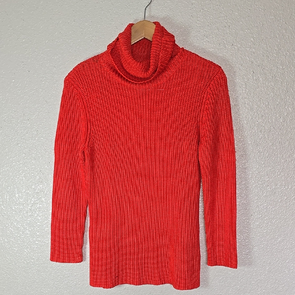 Ralph Lauren Women's Red Turtleneck Sweater